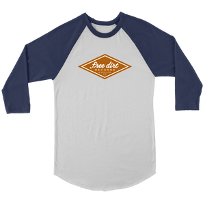 Free Dirt Records & Service Co. Canvas Unisex 3/4 Raglan T-Shirt