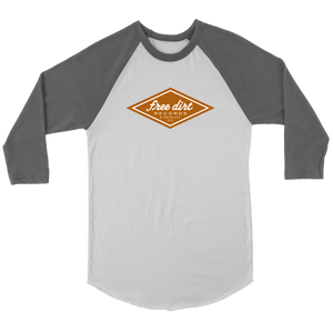 Free Dirt Records & Service Co. Canvas Unisex 3/4 Raglan T-Shirt